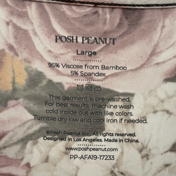 POSH PEANUT Rose Floral Maxi Nursing Dress Size Large - Picture 2 of 6